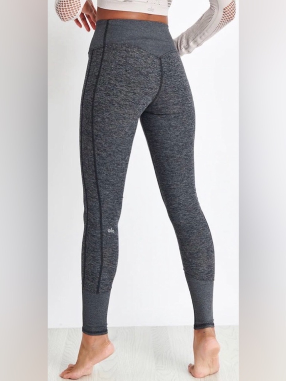 ALO Yoga Women's Gray High-Waist Seamless Leggings